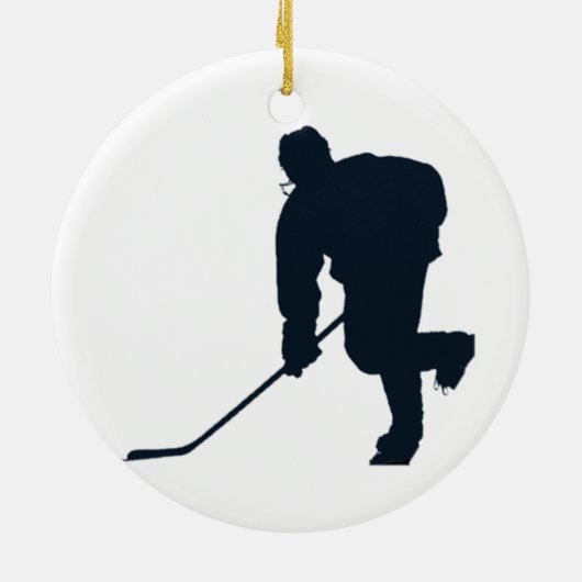 Hockey Player Keramisch Ornament (Achterkant)