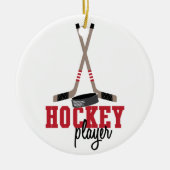 Hockey Player Keramisch Ornament (Voorkant)
