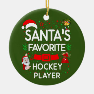Hockey Player Keramisch Ornament
