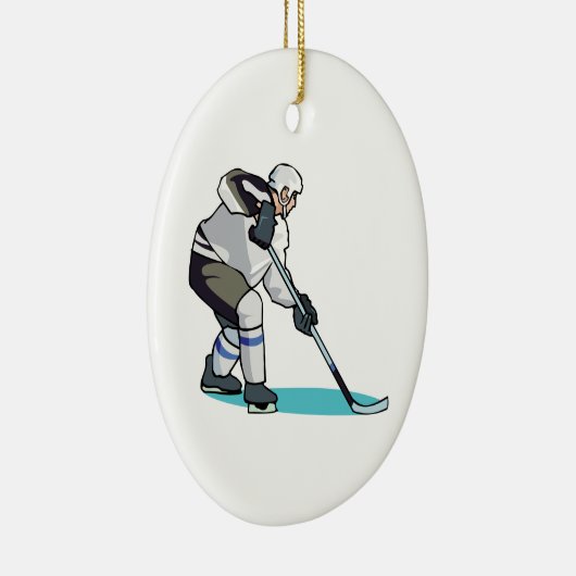 Hockey Player Keramisch Ornament (Rechts)