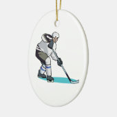 Hockey Player Keramisch Ornament (Links)