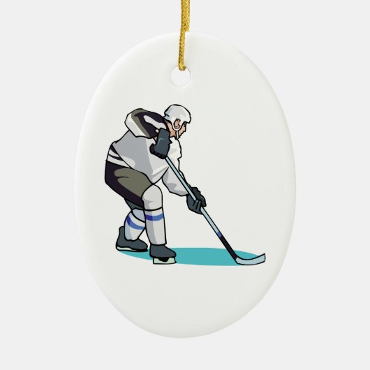 Hockey Player Keramisch Ornament (Voorkant)