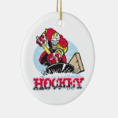 Hockey Player Keramisch Ornament (Rechts)