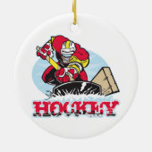 Hockey Player Keramisch Ornament (Achterkant)