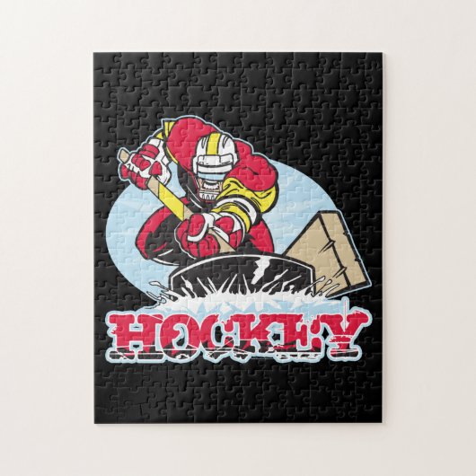 Hockey Player Legpuzzel (Verticaal)