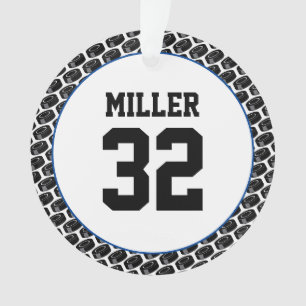 Hockey Player Name Number Puck Patroon Sports Ornament