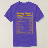 Hockey Player Nutrition Facts T-shirt (Design voorkant)