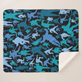 Hockey Player Patroon Sherpa Deken (Voorkant (horizontaal))