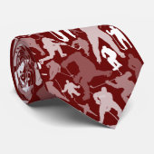 Hockey Player Patroon Stropdas (Opgerold)