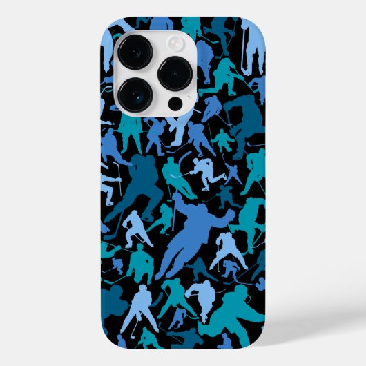 Hockey Player Pattern Hoesje-Mate iPhone Case Case (Achterkant)