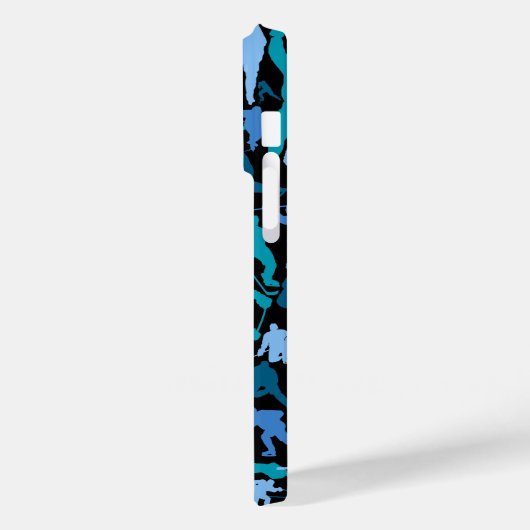 Hockey Player Pattern Hoesje-Mate iPhone Case Case (Achterkant / Links)