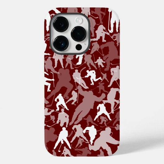 Hockey Player Pattern Hoesje-Mate iPhone Case Case (Achterkant)
