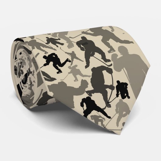 Hockey Player Pattern-Stropdas Stropdas (Opgerold)