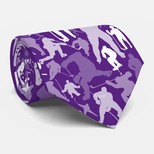 Hockey Player Pattern-Stropdas Stropdas (Opgerold)