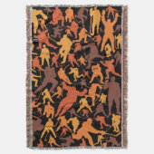 Hockey Player Pattern Throw Blanket Deken (Voorkant Verticaal)