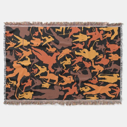 Hockey Player Pattern Throw Blanket Deken (Voorkant)