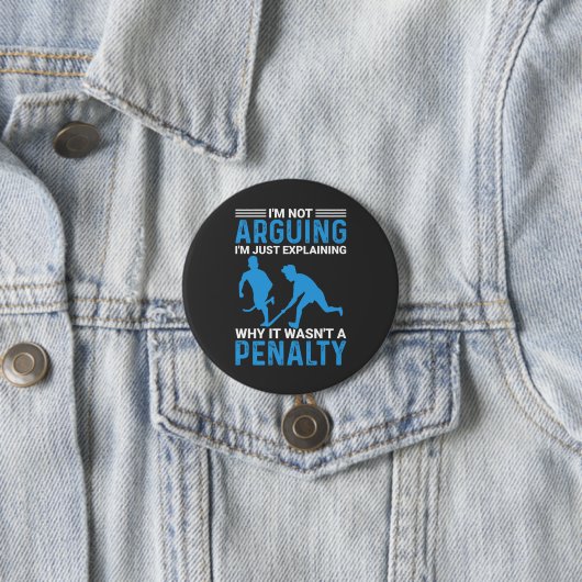 Hockey Player Penade Ronde Button 7,6 Cm (In situ)