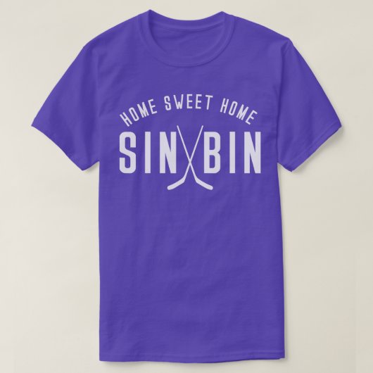 Hockey Player Pensions Sin Bin Home Sweet Home T-shirt (Design voorkant)