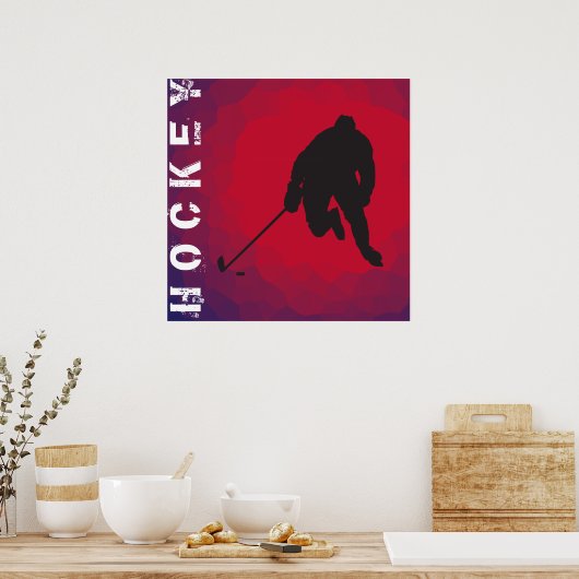 Hockey Player-Poster Poster (Keuken)