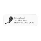Hockey Player Return Address Labels (Voorkant)