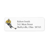 Hockey Player Return Address Labels (Voorkant)
