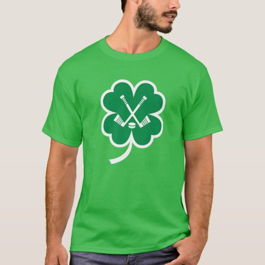 Hockey Player Saint Patricks Day Shamrock Irish Ho T-shirt (Voorkant)