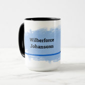 Hockey - Player Silhouette and Puck Personalize Mok (Voorkant links)