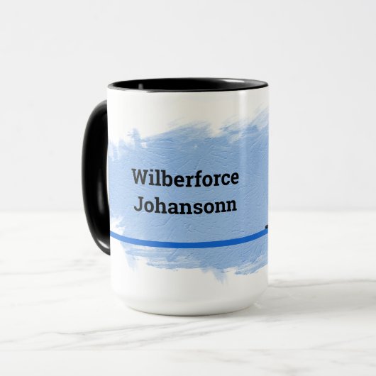 Hockey - Player Silhouette and Puck Personalize Mok (Voorkant links)