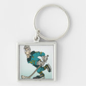 Hockey Player Sleutelhanger (Voorkant)
