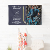 Hockey Player Sports Afstuderen Photo - Blue Spandoek (Insitu)