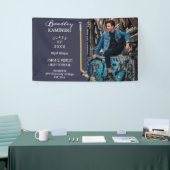 Hockey Player Sports Afstuderen Photo - Blue Spandoek (Beurs)