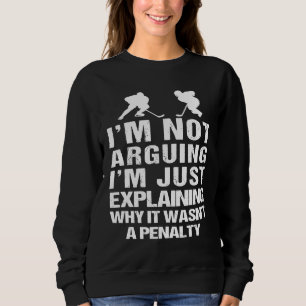 Hockey Player Sportspel Game Gag Grafisch Trui