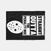 Hockey Player Straight Outta Penalty Box Funny Ice Fleece Deken (Voorkant (Horizontaal))