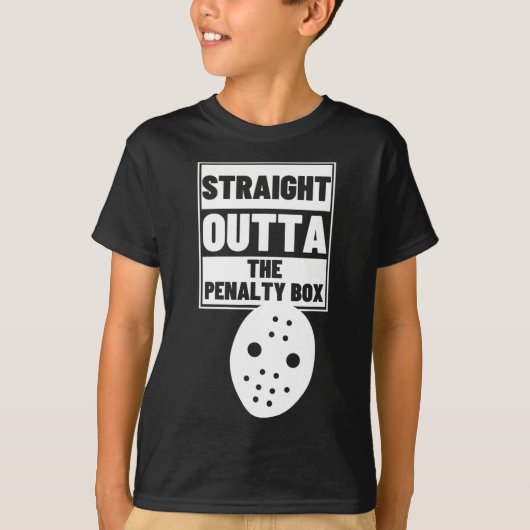 Hockey Player Straight Outta Penalty Box Funny Ice T-shirt (Voorkant)