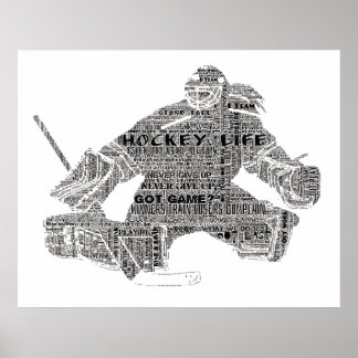 Hockey Player-teamcoach Motivatie Word Art Poster