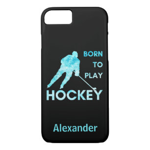 Hockey player telefooncel bevroren blauw, geboren  	iPhone 8/7 hoesje