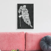 Hockey Player Text Art Canvas Afdrukken (Insitu (Woonkamer))