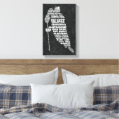 Hockey Player Text Art Canvas Afdrukken (Insitu (Slaapkamer))