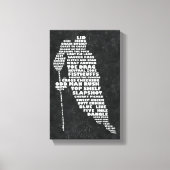 Hockey Player Text Art Canvas Afdrukken (Voorkant)