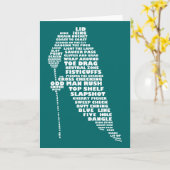 Hockey Player Text Art Kaart (Gele Bloem)