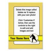 Hockey Player Trading Kaart Sjabloon Poster (Voorkant)