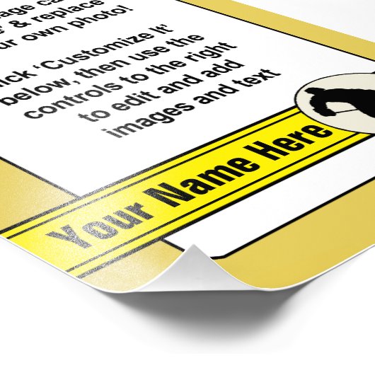 Hockey Player Trading Kaart Sjabloon Poster (Hoek)