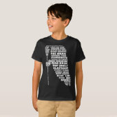 Hockey Player Tygraphy Childrens T Shirt  (Voorkant volledig)