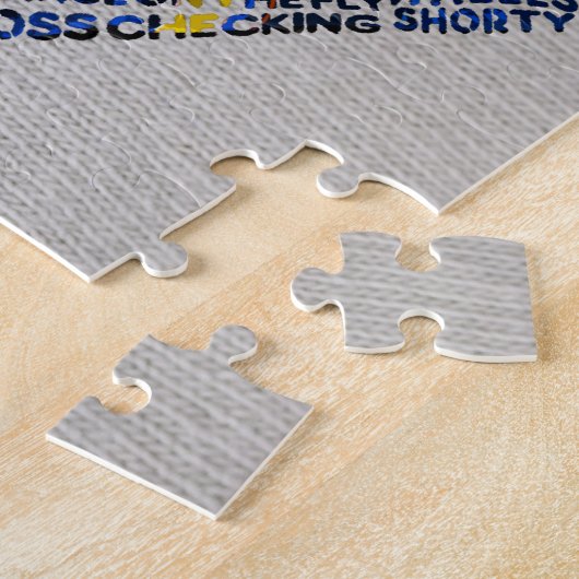 Hockey Player Typografie Legpuzzel (Zijkant)