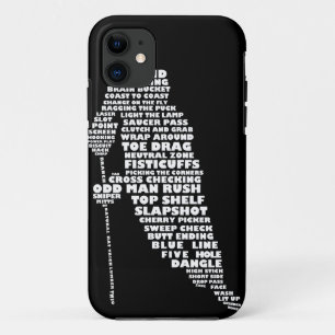 Hockey Player Typography Design iPhone 5 Hoesje