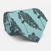 Hockey Player Typography Stropdas (Opgerold)