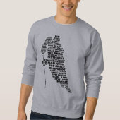 Hockey Player Typography Sweatshirt (Voorkant)