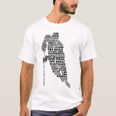 Hockey Player Typography T-shirt (Voorkant)