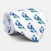 Hockey Player-Waterverf Stropdas (Opgerold)