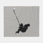 Hockey Player - Winter Sport Fleece Deken (Voorkant (Horizontaal))